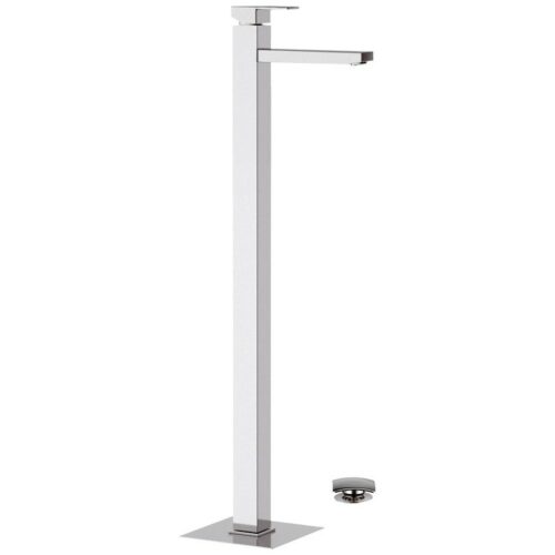 MISCELATORE MONOCOMANDO LAVABO DA PAVIMENTO Q DESIGN ART. QD18 CROMO DI REMER RUBINETTERIE - immagine 2