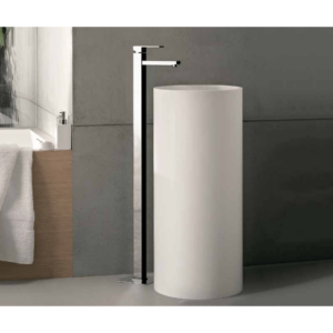 MISCELATORE MONOCOMANDO LAVABO DA PAVIMENTO Q DESIGN ART. QD18 CROMO DI REMER RUBINETTERIE
