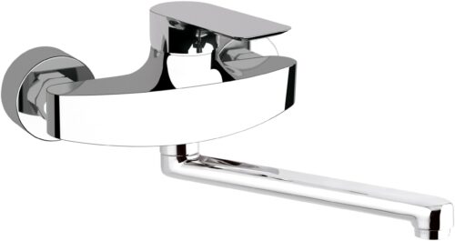 MISCELATORE LAVELLO A MURO INFINITY I41 CROMO DI REMER RUBINETTERIE