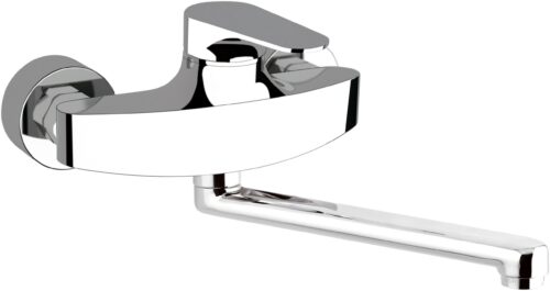 MISCELATORE LAVELLO A MURO MONOCOMANDO CLASS LINE L41 CROMO REMER RUBINETTERIE