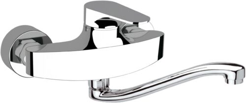 MISCELATORE LAVELLO A MURO CLASS LINE L41S CROMO DI RUBINETTERIE REMER