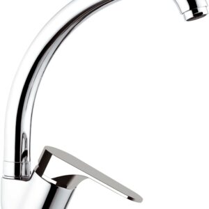 MISCELATORE LAVELLO MONOCOMANDO BOCCA GIREVOLE CLASS LINE L42 CROMO REMER RUBINETTERIE