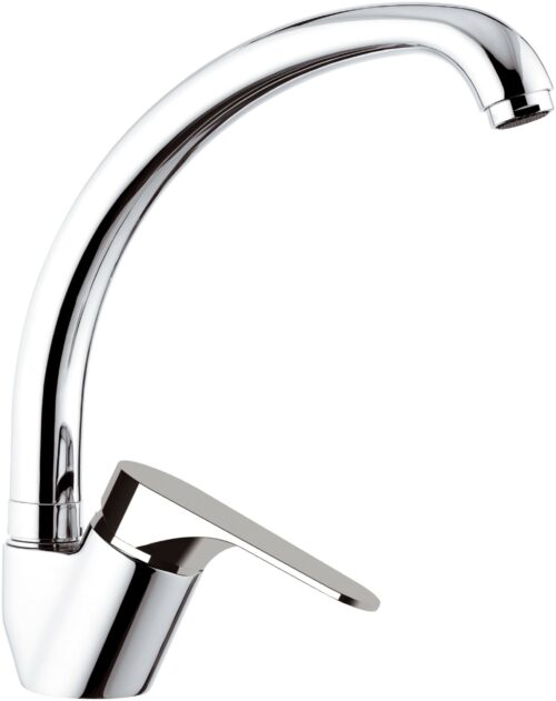 MISCELATORE LAVELLO MONOCOMANDO BOCCA GIREVOLE CLASS LINE L42 CROMO REMER RUBINETTERIE