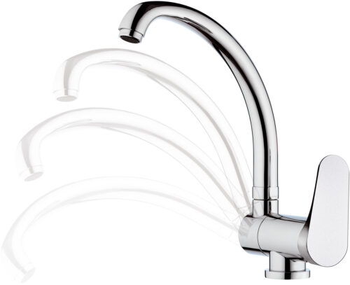 MISCELATORE LAVELLO BOCCA ALTA GIREVOLE E RIBALTABILE SOTTOFINESTRA CLASS LINE L42R CROMO DI RUBINETTERIE REMER