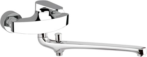 MISCELATORE LAVABO/VASCA CANNA FUSA LUNGA E DEVIATORE CLASS LINE L46 CROMO REMER RUBINETTERIE