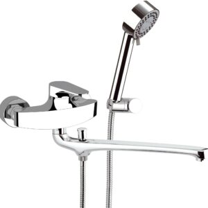 MISCELATORE LAVABO/VASCA CANNA FUSA LUNGA DEVIATORE KIT DOCCIA CLASS LINE L49 CROMO REMER RUBINETTERIE