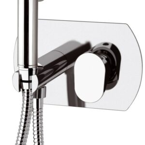 SET MISCELATORE BIDET INCASSO SHUT-OFF CON FLESSIBILE DOCCIA CLASS LINE L60W CROMO REMER RUBINETTERIE