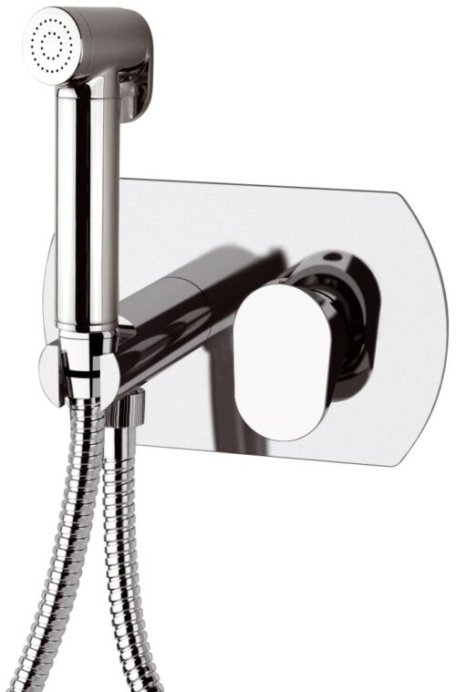 SET MISCELATORE BIDET INCASSO SHUT-OFF CON FLESSIBILE DOCCIA CLASS LINE L60W CROMO REMER RUBINETTERIE