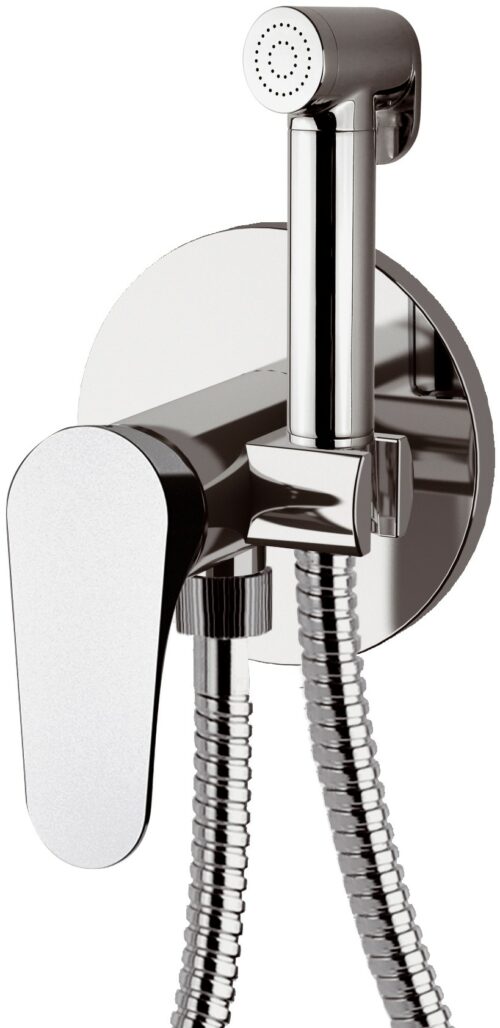 MISCELATORE BIDET INCASSO SHUT-OFF CON DOCCETTA CLASS LINE L65W CROMO REMER RUBINETTERIE