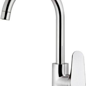 MISCELATORE LAVELLO MONOCOMANDO MONOFORO CLASS LINE L72 CROMO REMER RUBINETTERIE