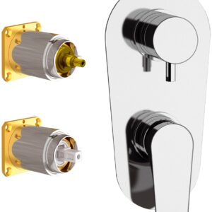 PARTE ESTERNA DOCCIA INCASSO 2 VIE L92KB CLASS LINE CROMO DI REMER RUBINETTERIE, DA ABBINARSI A RRBOX92