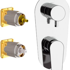 PARTE ESTERNA DOCCIA INCASSO 3 VIE L93KB CLASS LINE CROMO DI REMER RUBINETTERIE, DA ABBINARSI A RRBOX93