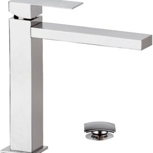 MISCELATORE MONOCOMANDO LAVABO ALTO Q DESIGN ART. QD10L CROMO DI REMER RUBINETTERIE