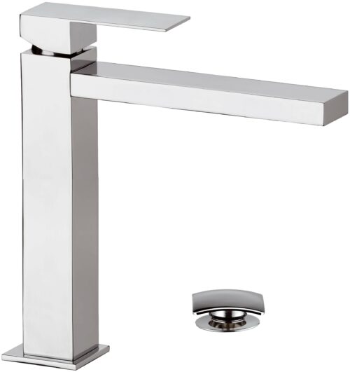 MISCELATORE MONOCOMANDO LAVABO ALTO Q DESIGN ART. QD10L CROMO DI REMER RUBINETTERIE