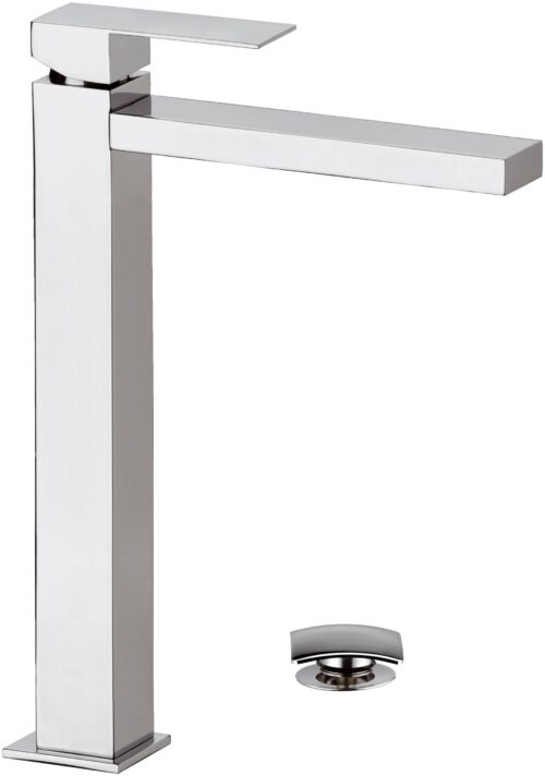 MISCELATORE MONOCOMANDO LAVABO ALTO XXL Q DESIGN ART. QD10LXXL CROMO DI REMER RUBINETTERIE