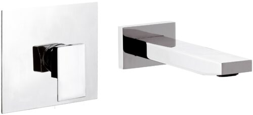 MISCELATORE MONOCOMANDO INCASSO LAVABO CON PIASTRE SEPARATE Q DESIGN ART. QD15C CROMO DI REMER RUBINETTERIE