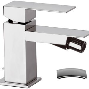 MISCELATORE MONOCOMANDO BIDET CON SCARICO QUADRATO Q DESIGN ART. QD20 CROMO DI REMER RUBINETTERIE