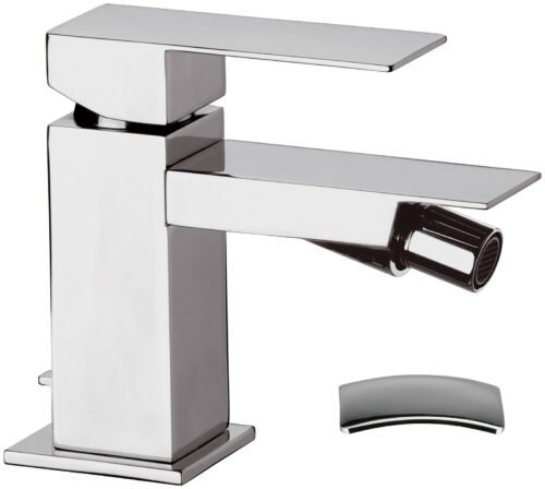 MISCELATORE MONOCOMANDO BIDET CON SCARICO QUADRATO Q DESIGN ART. QD20 CROMO DI REMER RUBINETTERIE