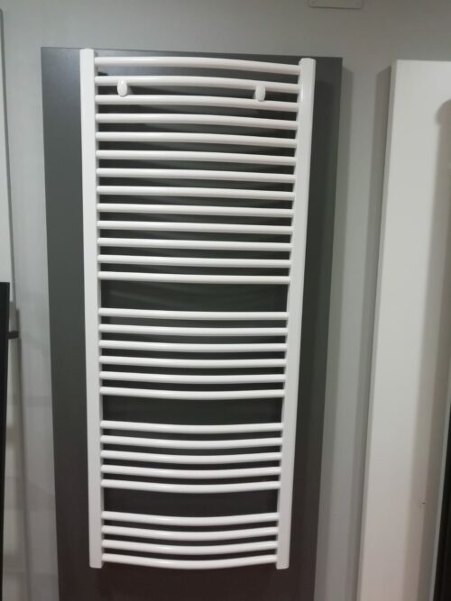 SCALDASALVIETTE ABUNA CURVO VOGEL&NOOT 1430X600 RAL 9016 BIANCO