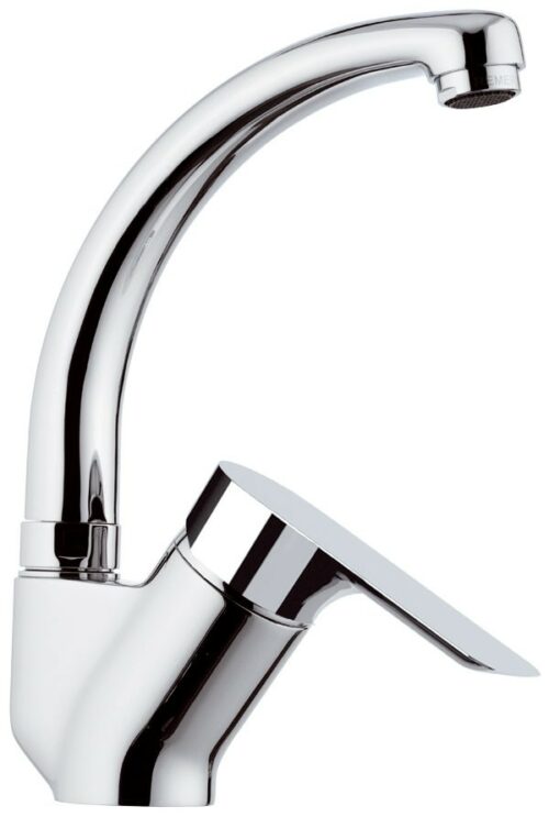 MISCELATORE LAVELLO CON CANNA CORTA GIREVOLE INFINITY I42C DI REMER RUBINETTERIE
