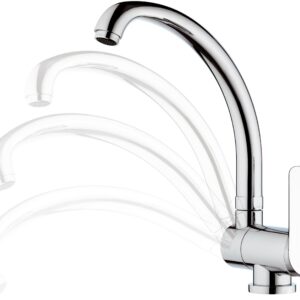 MISCELATORE LAVELLO CON BOCCA ORIENTABILE INFINITY I42R CROMO DI REMER RUBINETTERIE