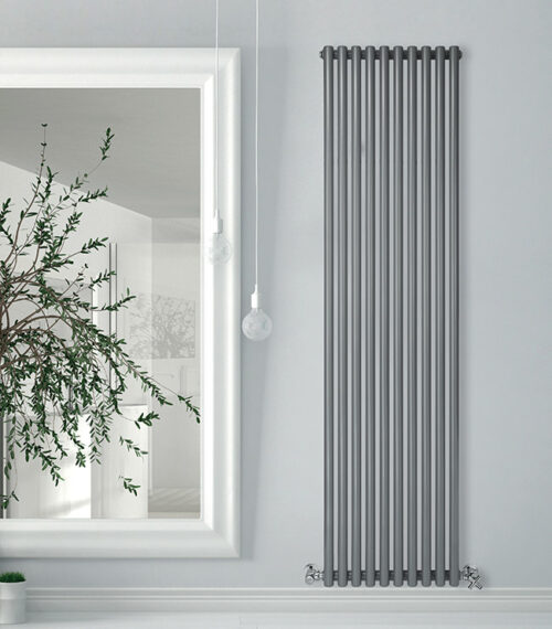 TOSO RADIATORI - RADIATORE TUBOLARE MANZONI H. 1800 BIANCO LUCIDO RAL 9010